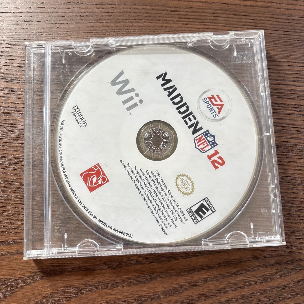 Madden NFL 12 Nintendo Wii Disc Only TESTED